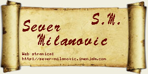 Sever Milanović vizit kartica